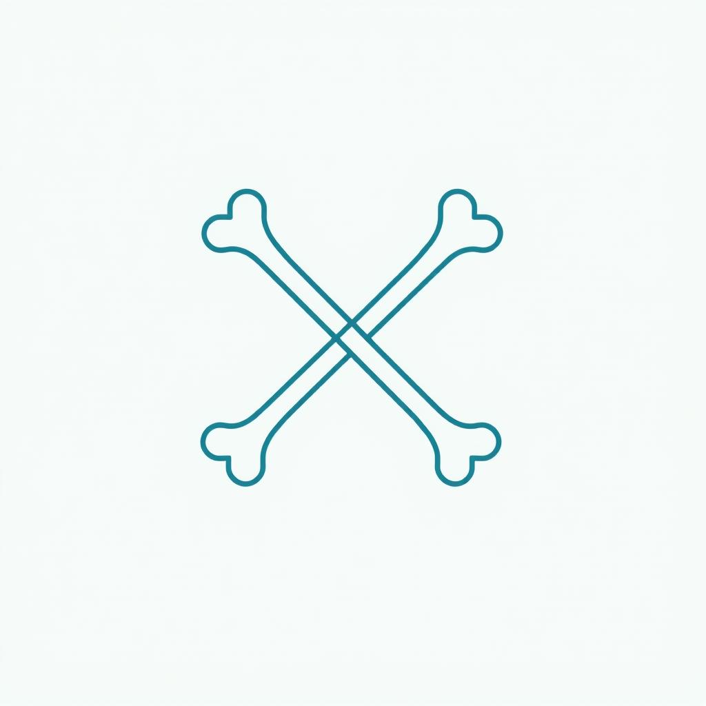 A minimalistic logo for physiotherapy featuring stylized bones