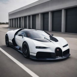 Fuse a high-performance Bugatti supercar with the aggressive aerodynamics of a Devel Sixteen in an ultimate luxury vehicle synthesis