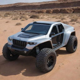 Imagine a rugged Jeep combined with a Devel Sixteen. The off-road practicality and iconic design of the Jeep merges with Devel Sixteen's raw supercar power and style.