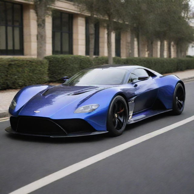 A novel supercar that merges the class and elegance of an Aston Martin with the daring and aggressive design of a Devel Sixteen