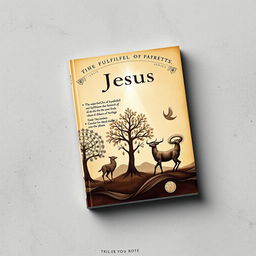 A highly academic and professional book cover design for a theological text focusing on Jesus Christ and the fulfillment themes in the Book of Genesis