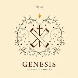 A sophisticated and scholarly book cover design for a theological work on Jesus fulfilling narratives of the Book of Genesis