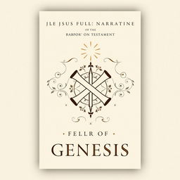 A sophisticated and scholarly book cover design for a theological work on Jesus fulfilling narratives of the Book of Genesis