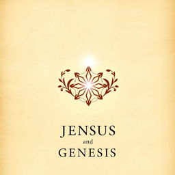 An elegant and scholarly book cover design for a theological treatise on Jesus and the fulfillment of Genesis