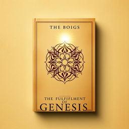 An elegant and scholarly book cover design for a theological treatise on Jesus and the fulfillment of Genesis