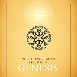 An elegant and scholarly book cover design for a theological treatise on Jesus and the fulfillment of Genesis