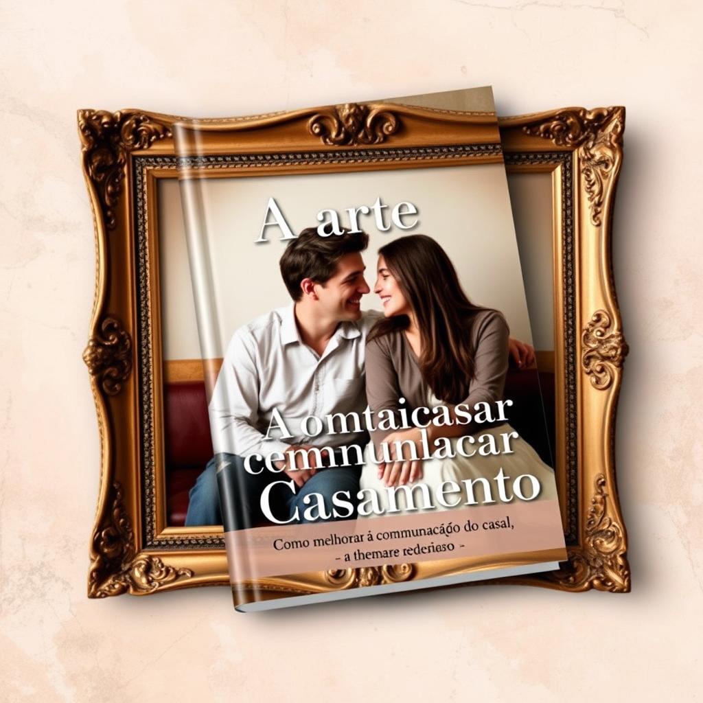 An ebook cover with the title "A arte de se comunicar no Casamento" and the subtitle "Como melhorar a comunicação do casal"