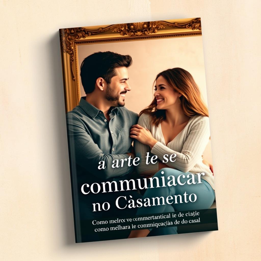 An ebook cover with the title "A arte de se comunicar no Casamento" and the subtitle "Como melhorar a comunicação do casal"