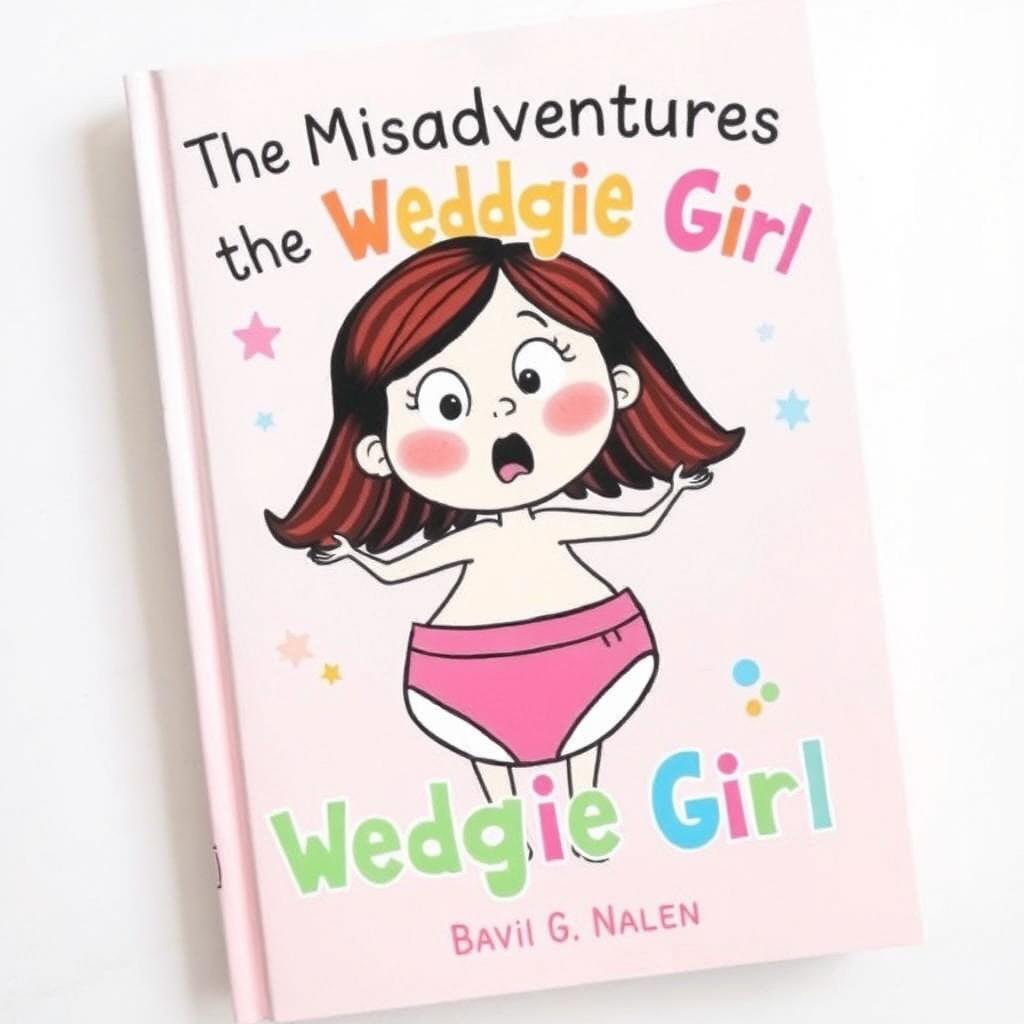 A book cover illustration featuring the title "The Misadventures of the Wedgie Girl"