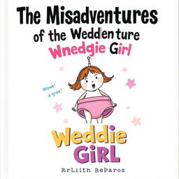 A book cover illustration featuring the title "The Misadventures of the Wedgie Girl"