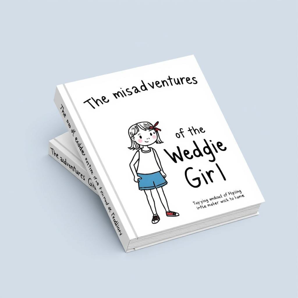 A book cover illustration featuring the title "The Misadventures of the Wedgie Girl"