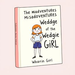 A book cover illustration featuring the title "The Misadventures of the Wedgie Girl"