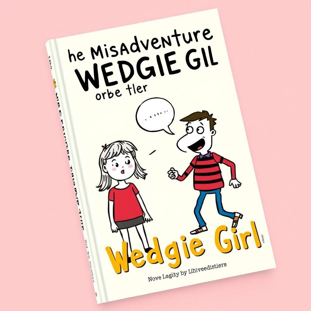 A book cover illustration featuring the title "The Misadventures of the Wedgie Girl"