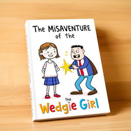 A book cover illustration featuring the title "The Misadventures of the Wedgie Girl"