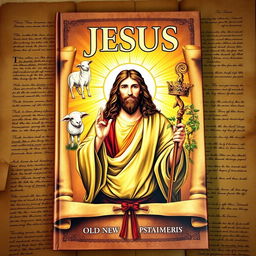 A captivating book cover with a central image of Jesus surrounded by symbolic elements representing the fulfillment of Old Testament prophecies