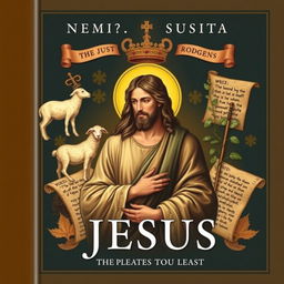 A scholarly book cover portraying Jesus in a reflective pose, surrounded by symbolic elements representing the fulfillment of Old Testament prophecies