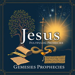 A professional and scholarly book cover centered on the theme of Jesus fulfilling Genesis prophecies without depicting His face