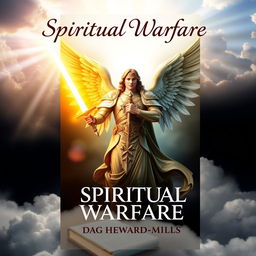 A captivating Christian book cover for 'Spiritual Warfare' by Dag Heward-Mills