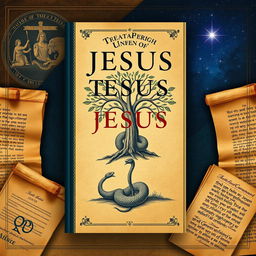 A historical and scholarly book cover tying Jesus to the early church through Genesis themes, without depicting His face