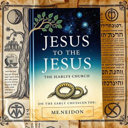 A historical and scholarly book cover tying Jesus to the early church through Genesis themes, without depicting His face