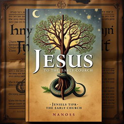 A historical and scholarly book cover tying Jesus to the early church through Genesis themes, without depicting His face