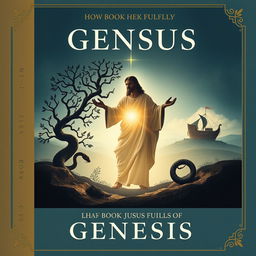 A scholarly book cover illustrating how Jesus fulfills the Book of Genesis