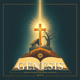 A theological book cover illustrating how Jesus fulfills the Book of Genesis