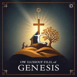 A theological book cover illustrating how Jesus fulfills the Book of Genesis