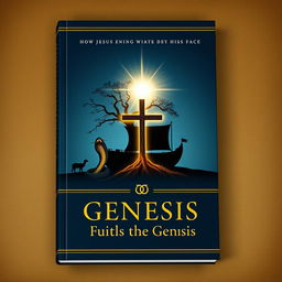 A professionally designed, scholarly book cover illustrating how Jesus fulfills the Book of Genesis without depicting His face