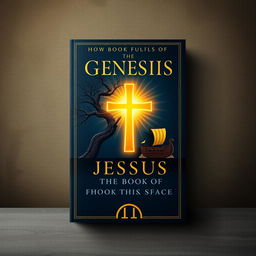 A professionally designed, scholarly book cover illustrating how Jesus fulfills the Book of Genesis without depicting His face