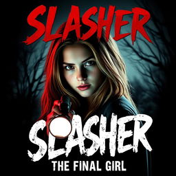 A slasher horror movie poster featuring Emily, a Caucasian young high school girl, as the central character