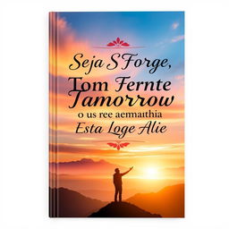 An inspiring book cover with the theme "Be Strong, Tomorrow is Just Around the Corner"