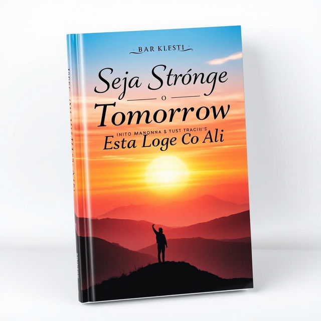 An inspiring book cover with the theme "Be Strong, Tomorrow is Just Around the Corner"