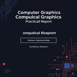 Design a professional cover page for a practical report on computer graphics