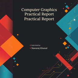 Design a professional cover page for a practical report on computer graphics