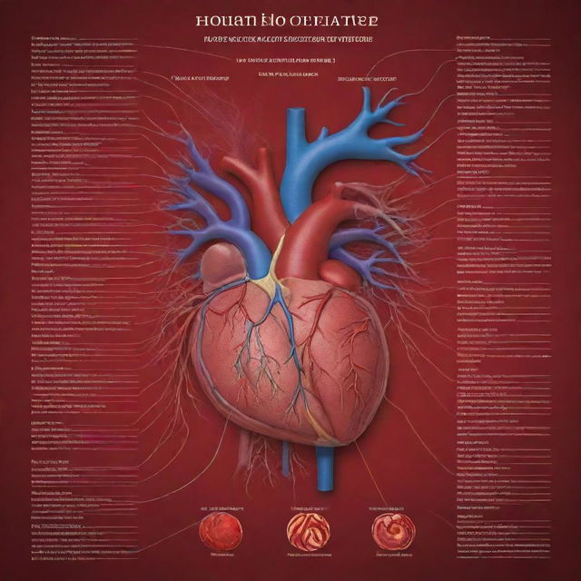 A detailed and educational poster, showcasing the human blood circulatory system, all text in Albanian. Arteries, veins, and heart are in vibrant colors against a contrasting background. Include labeled key components with brief Albanian descriptions.