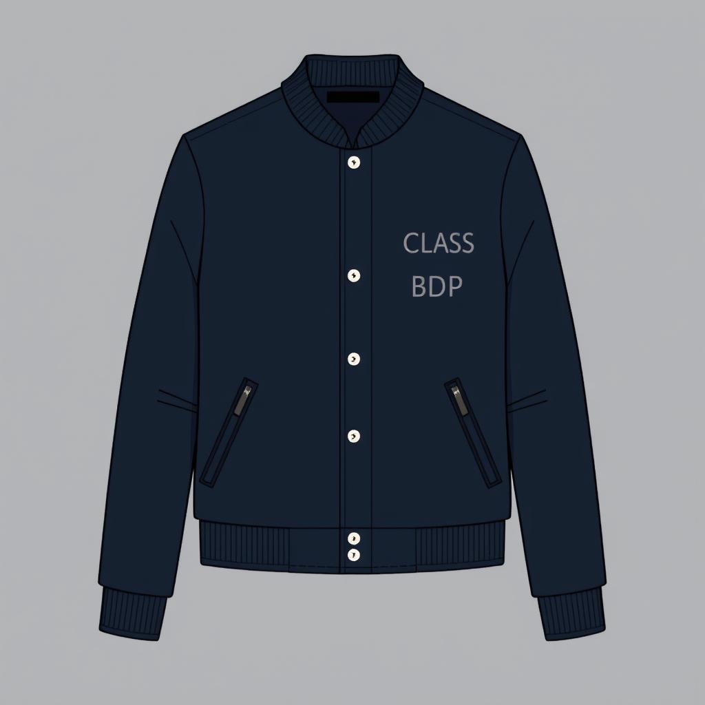 Design a simple and elegant class jacket for X BDP with a classic fit