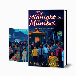 Book cover design for 'The Midnight in Mumbai' by Mobolaji Subair