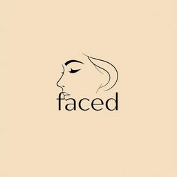 A logo design featuring a 3/4 view of a human face depicted using elegant, continuous lines