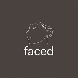 A logo design featuring a 3/4 view of a human face depicted using elegant, continuous lines