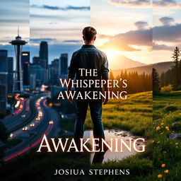 Book cover for "The Whisperer's Awakening" split vertically