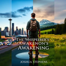 Book cover for "The Whisperer's Awakening" split vertically