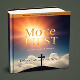 A book cover for 'Move First', a motivational Christian faith-inspired book