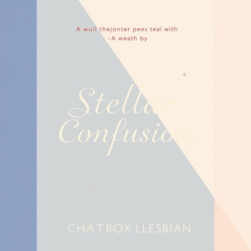 Sapphic romance book cover featuring minimalist design elements