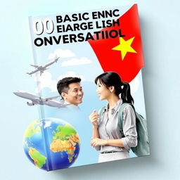 An educational-themed book cover featuring a man and a woman engaged in a lively conversation