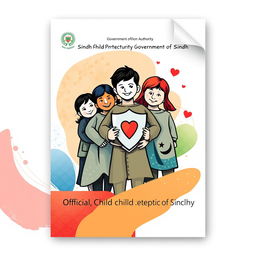 An official file cover design for the Sindh Child Protection Authority, Government of Sindh