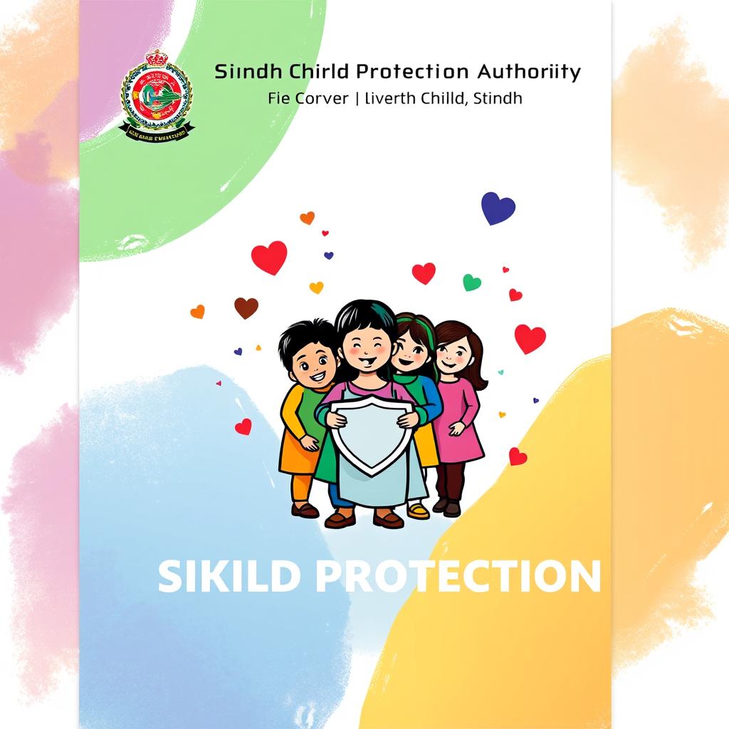 An official file cover design for the Sindh Child Protection Authority, Government of Sindh