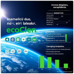 A detailed promotional image for EcoClean, featuring a captivating view of the Earth from space as a background