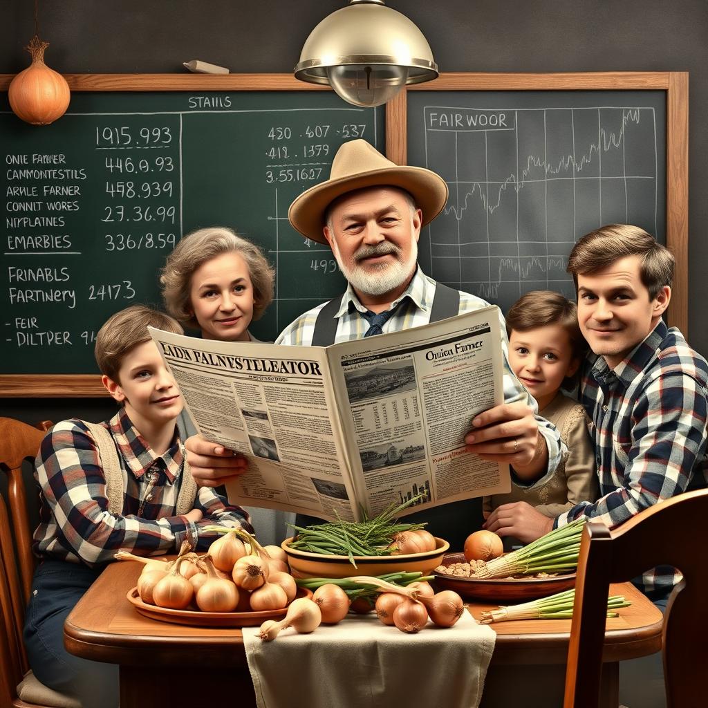 A 1950's onion farmer as a family man who cunningly corners the commodities market