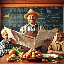 A 1950's onion farmer as a family man who cunningly corners the commodities market